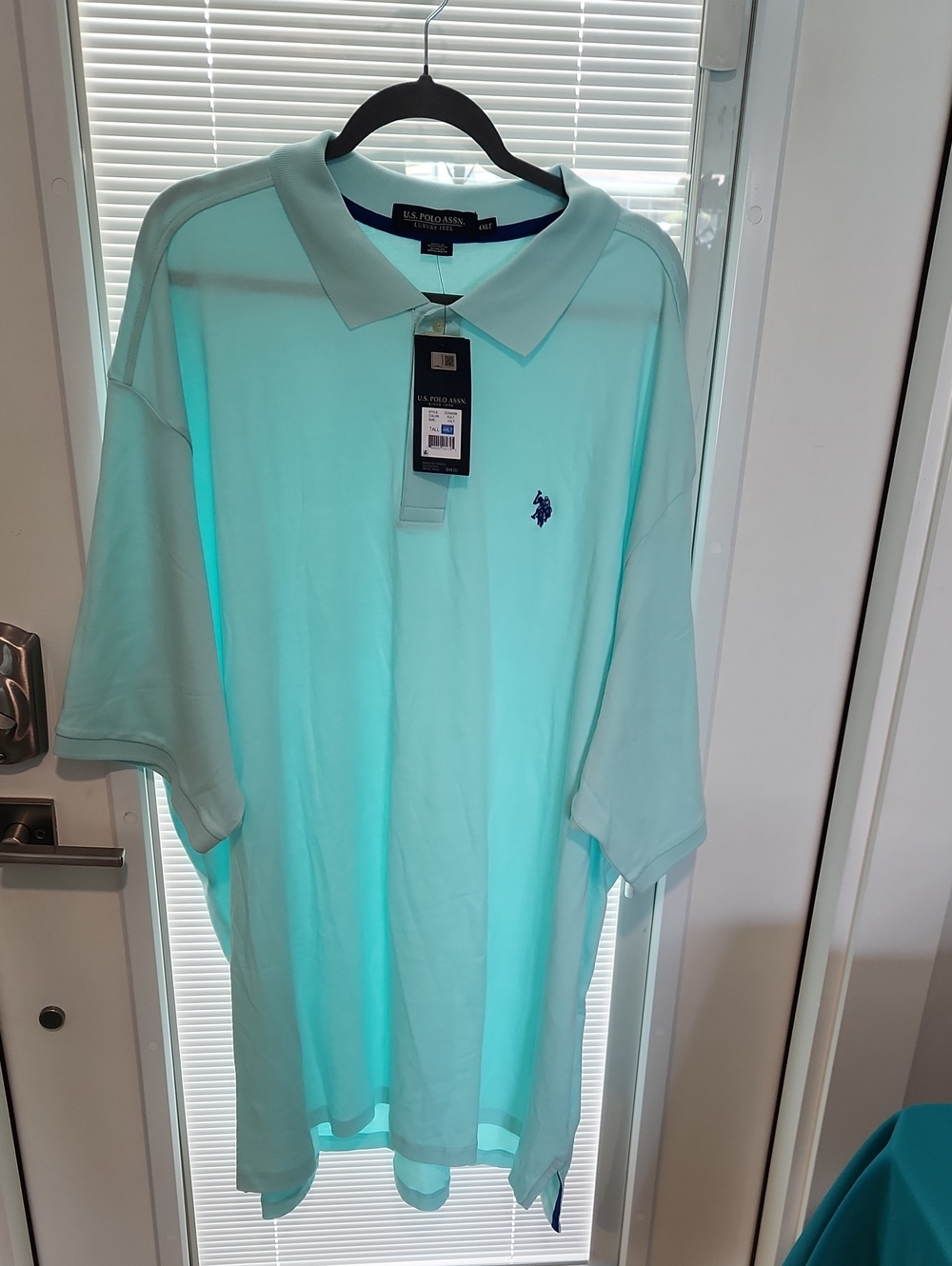 U.S. Polo Assn. Mint Green Polo Shirt with Navy Logo
